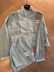 Pre Order Faded Luxury Design With Logo Short & Jacket Set