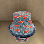 Pre Order Cherry Logo Design Luxury Denim Bucket Hat