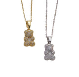Diamanté Bear Necklace