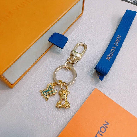 Pre Order Gold Bear Luxury Logo Keychain