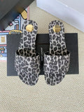 Pre Order Luxury Leopard Flat Slides