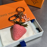 Pre Order Strawberry Luxury Logo Keychain