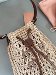 Pre Order Luxury Woven Logo Top Handle Bag