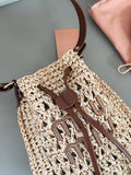 Pre Order Luxury Woven Logo Top Handle Bag