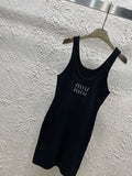 Pre Order Luxury Logo Midi Strap Dress (3 Colours)