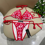 Pre Order Red Dg Luxury Print Bikini Set