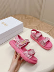Pre Order Luxury Logo Pink Sandals