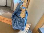 Pre Order Luxury Denim Logo Studded Strap Bag