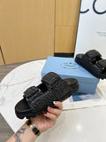 Pre Order Luxury Logo Crochet Double Strap Slides