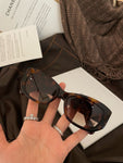 Pre Order Luxury Luxury Gold Double C Frame Logo Sunglasses