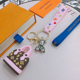 Pre Order Pink Handbag & Bear Luxury Design Combo Keychain