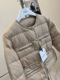 Pre Order Luxury Tie Waist Padded Zip Pocket Coat