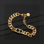 Pre Order Luxury Initial Gold Necklace & Bracelet Set