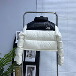 Pre Order Cropped Puff Coat In Black/White