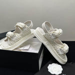 Pre Order Crochet Luxury Gold Logo Sandals