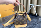 Pre Order Luxury Brown & Cream Logo Bucket Bag