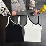 Pre Order Luxury Logo Strap Design Crop Top