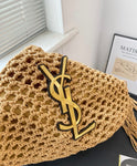 Pre Order Luxury Gold Logo Tassle Beach Bag
