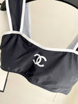 Pre Order Luxury Bandeau White Logo Bikini Set