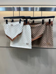 Pre Order Bandeau Luxury Logo Skirt Set