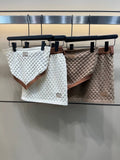 Pre Order Bandeau Luxury Logo Skirt Set