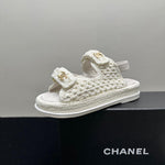 Pre Order Crochet Luxury Gold Logo Sandals