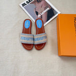 Pre Order Luxury Logo Flat Mules