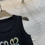 Pre Order Luxury Large Logo Design Sleevless Top (3 Colours)