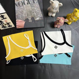 Pre Order Luxury Logo Strap Design Crop Top