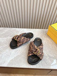 Pre Order Luxury Logo Cushion Cross Slides