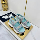 Pre Order Luxury Logo Snake Print Sandals (3 Colours)