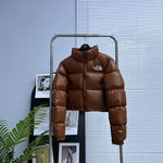 Pre Order Cropped Puff Coat In Brown