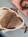 Pre Order Luxury Woven Logo Top Handle Bag