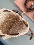 Pre Order Luxury Woven Logo Top Handle Bag