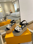 Pre Order Luxury Black Logo Wedges
