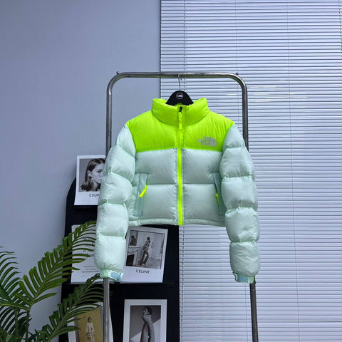Pre Order Cropped Puff Coat In Lime