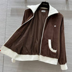 Pre Order Brown Velvet Jersey Tracksuit
