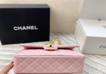 Pre Order Luxury Gold Logo Chain  Pink Bag