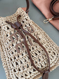 Pre Order Luxury Woven Logo Top Handle Bag