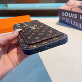 Pre Order Leather Gold Luxury Logo Design Phone Case