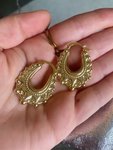 Medium Creole Gold Oval Earrings