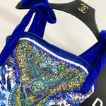 Pre Order Blue Luxury Paisley Print Swimsuit