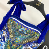 Pre Order Blue Luxury Paisley Print Swimsuit