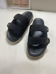 Pre Order Luxury Gold Letter Logo Strap Slides