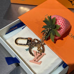Pre Order Strawberry Luxury Logo Keychain