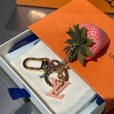 Pre Order Strawberry Luxury Logo Keychain