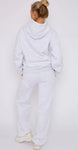 Oversized Cross Detail Tracksuit In Marl Grey