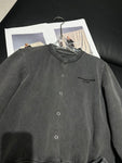 Pre Order Luxury Aw Logo Charcoal Short & Bomber Jacket Set