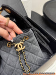 Pre Order Luxury Triangle Denim Bucket Bag (2 Colours)
