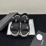 Pre Order Crochet Luxury Gold Logo Sandals
